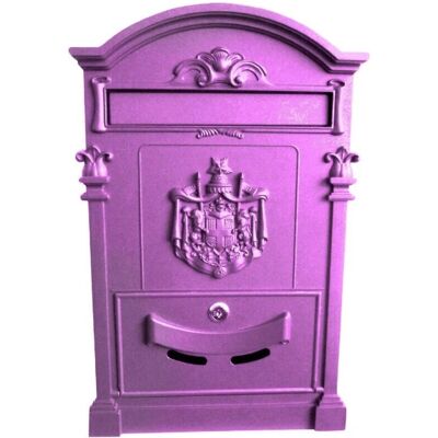 Trade Shop Antiker Stil Violett Aluminium Briefkasten - Briefschlitz 220x35mm Trade Shop Antiker Stil Violett Aluminium Briefkasten - Briefschlitz 220x35mm