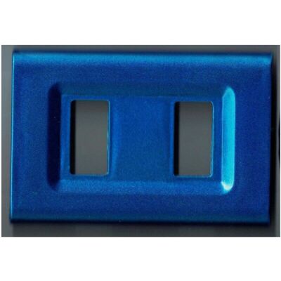Trade Shop Magic Elite Blaue Elektrische Schalterabdeckung - 3 Löcher Trade Shop Magic Elite Blaue Elektrische Schalterabdeckung - 3 Löcher