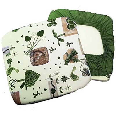 Trade Shop Traesio - 6 Cojines de Silla con Lazo de Corazón y Cinta Elástica - Funda para Silla Trade Shop Traesio - 6 Cojines de Silla con Lazo de Corazón y Cinta Elástica - Funda para Silla