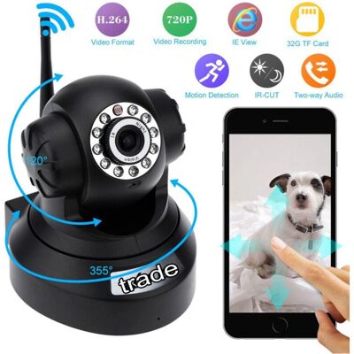 Trade Shop - Drahtlose IP-Kamera mit Schwenk-/Neige-Funktion 720p HD IR Nachtsicht Trade Shop - Drahtlose IP-Kamera mit Schwenk-/Neige-Funktion 720p HD IR Nachtsicht
