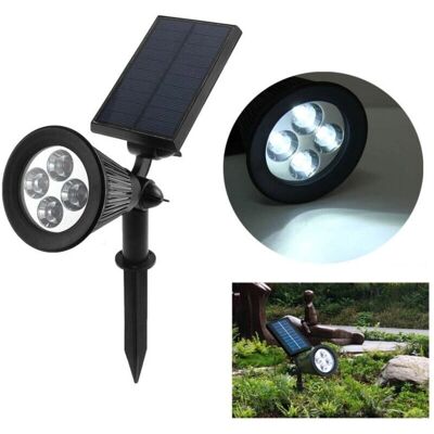 Trade Shop - Foco solar para jardín 4 LED IP65 Trade Shop - Foco solar para jardín 4 LED IP65