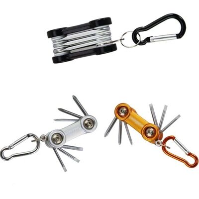 Trade Shop Mini Destornillador Torx - Plegable, Llaver, 6 Tamaños Trade Shop Mini Destornillador Torx - Plegable, Llaver, 6 Tamaños