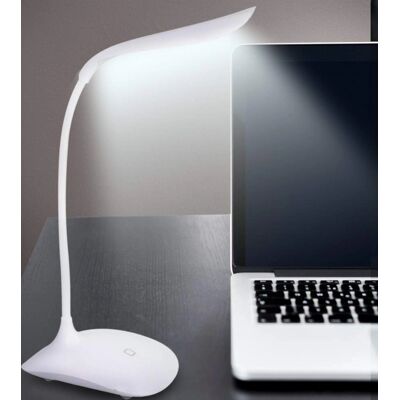 Trade Shop Schreibtischlampe - 14 LED, Einstellbare Helligkeit, Ergonomischer Hals Trade Shop Schreibtischlampe - 14 LED, Einstellbare Helligkeit, Ergonomischer Hals