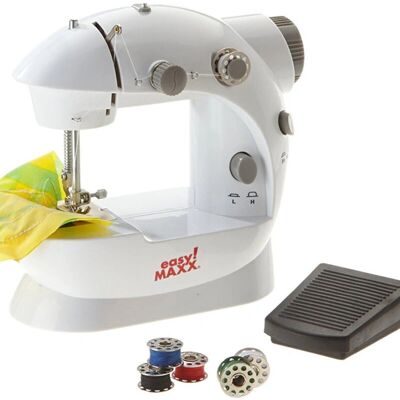 Máquina de coser mini de Trade Shop - Kit de costura portátil 4 en 1 Máquina de coser mini de Trade Shop - Kit de costura portátil 4 en 1