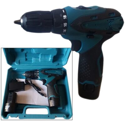 Trade Shop Mini Trapano Senza Fili 12V con 2 Batterie e Valigetta Trade Shop Mini Trapano Senza Fili 12V con 2 Batterie e Valigetta