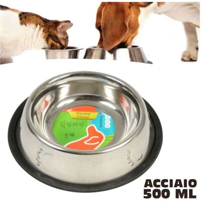 Comedero de Acero Inoxidable de 21cm - Antideslizante - Comida y Agua Comedero de Acero Inoxidable de 21cm - Antideslizante - Comida y Agua