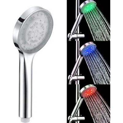 Trade Shop - Cabezal de ducha con luces LED que cambian de color - 27x9,2x6,8 cm Trade Shop - Cabezal de ducha con luces LED que cambian de color - 27x9,2x6,8 cm