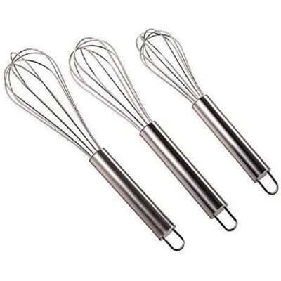 Trade Shop Juego 3 Batidores de Cocina en Acero Inoxidable - 20-25-30 cm - Utensilios de Cocina Trade Shop Juego 3 Batidores de Cocina en Acero Inoxidable - 20-25-30 cm - Utensilios de Cocina
