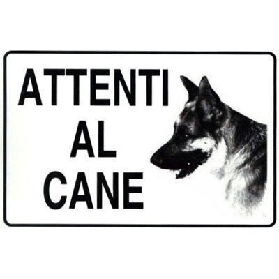 Señal de seguridad Trade Shop - Attenti Al Cane 20x30cm PVC Adhesivo Señal de seguridad Trade Shop - Attenti Al Cane 20x30cm PVC Adhesivo