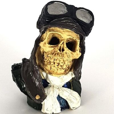 Adorno de acuario calavera pirata rocosa - 10x11x13.5cm Adorno de acuario calavera pirata rocosa - 10x11x13.5cm