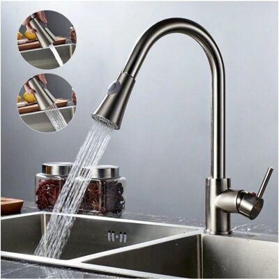 Trade Shop S9011 Rubinetto Cucina in Acciaio Inox - Design Moderno Trade Shop S9011 Rubinetto Cucina in Acciaio Inox - Design Moderno
