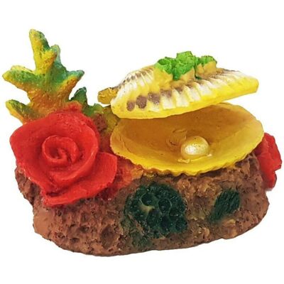 TRADE SHOP TRAESIO - Conchiglia Perla Rocciosa - 12x9x8cm - Corallo Sottomarino - Aquarium ornament TRADE SHOP TRAESIO - Conchiglia Perla Rocciosa - 12x9x8cm - Corallo Sottomarino - Aquarium ornament