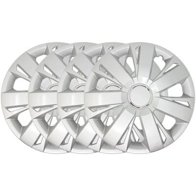 Trade Shop 15" Cubiertas de Rueda Plateadas - Accesorios Universales para Coche Trade Shop 15" Cubiertas de Rueda Plateadas - Accesorios Universales para Coche