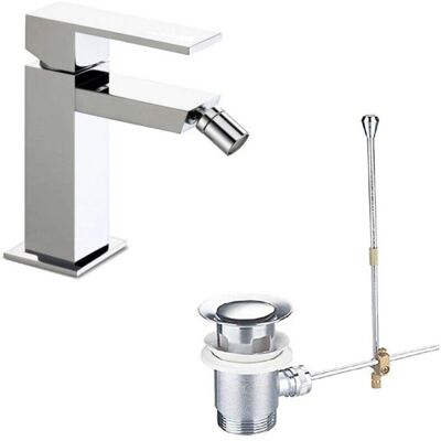 Rubinetto Quadrato per Bagno - Moderno, Finitura Cromata Rubinetto Quadrato per Bagno - Moderno, Finitura Cromata