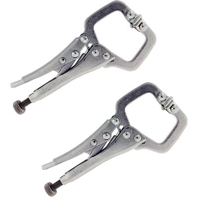 Trade Shop 240mm C-clamp - Herramienta de sujeción de liberación rápida ajustable Trade Shop 240mm C-clamp - Herramienta de sujeción de liberación rápida ajustable