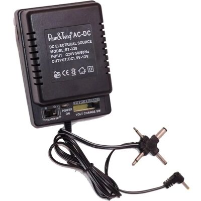 Trade Shop Adattatore di Alimentazione Universale - 12V-1,5V - Alimentatore per Dispositivi Trade Shop Adattatore di Alimentazione Universale - 12V-1,5V - Alimentatore per Dispositivi