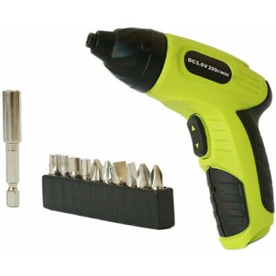 Trade Shop Mini Trapano e Avvitatore a Batteria - 13 Pezzi, 3.6V, 200rpm Trade Shop Mini Trapano e Avvitatore a Batteria - 13 Pezzi, 3.6V, 200rpm