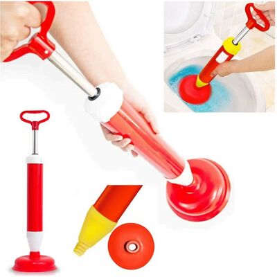 TRADE SHOP - Stura Lavandino A Pompa A Ventosa - Rosso - Drain plunger TRADE SHOP - Stura Lavandino A Pompa A Ventosa - Rosso - Drain plunger
