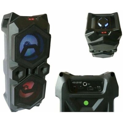 Trade Shop Traesio Altavoz Bluetooth Portátil - FM, USB, SD, Aux, Micrófono Trade Shop Traesio Altavoz Bluetooth Portátil - FM, USB, SD, Aux, Micrófono