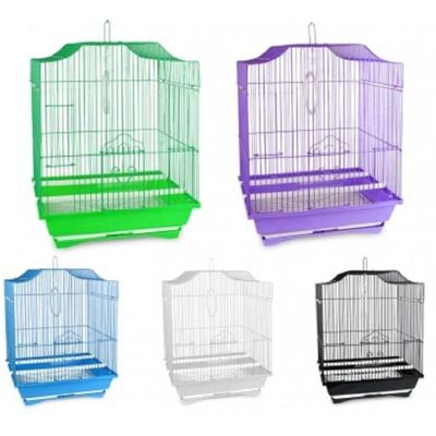 Gabbia Piccola per Uccelli Trade Shop - 43,5x28,5x22 cm con 2 Mangiatoie Gabbia Piccola per Uccelli Trade Shop - 43,5x28,5x22 cm con 2 Mangiatoie