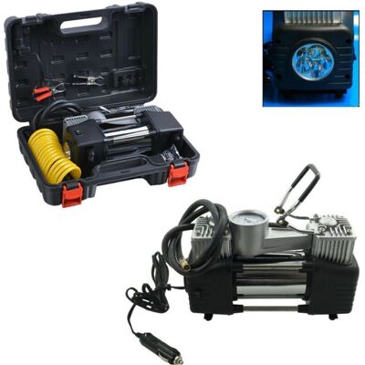 Trade Shop Compressore d'aria doppio cilindro 12V 85L 150PSI - Auto Moto Camion Trade Shop Compressore d'aria doppio cilindro 12V 85L 150PSI - Auto Moto Camion