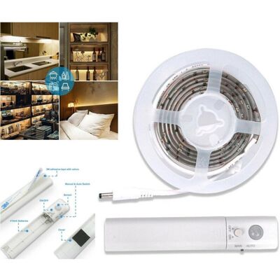 Trade Shop Striscia LED con Sensore di Movimento - 1m - Bianco 6000K Trade Shop Striscia LED con Sensore di Movimento - 1m - Bianco 6000K