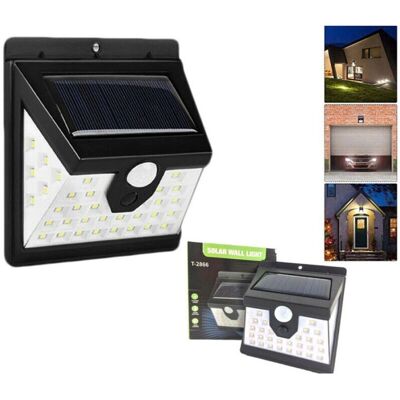 Trade Shop Faro 40 LED Faro Solare con Sensore di Movimento Trade Shop Faro 40 LED Faro Solare con Sensore di Movimento