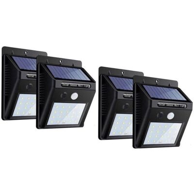 Trade Shop Traesio - Faretto LED Solare - 4 pezzi Trade Shop Traesio - Faretto LED Solare - 4 pezzi
