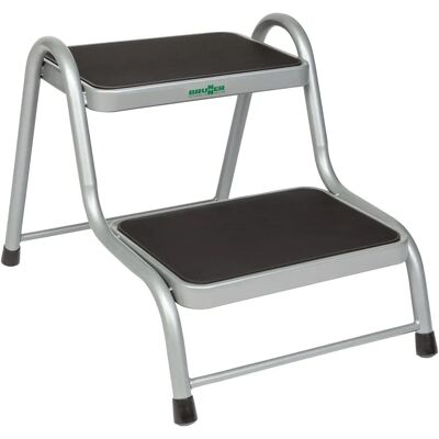 Escabeau double Brunner King, acier, blanc, 43x63cm - Publicité Escabeau double Brunner King, acier, blanc, 43x63cm - Publicité