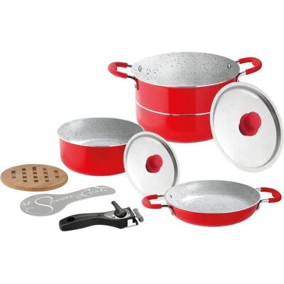 Brunner Cosmic Kokkersett - 8+2 Non-stick Keramikk 22cm Brunner Cosmic Kokkersett - 8+2 Non-stick Keramikk 22cm