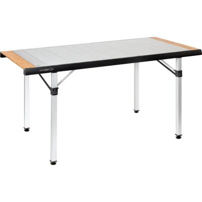 Brunner - Table de camping ajustable Tropic 6 - Aluminium léger avec bambou Brunner - Table de camping ajustable Tropic 6 - Aluminium léger avec bambou