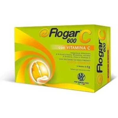 Abc Farmaceutici Spa Flogar C 600 - Supporto immunitario - Gusto arancia - 14 bustine Abc Farmaceutici Spa Flogar C 600 - Supporto immunitario - Gusto arancia - 14 bustine