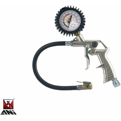ANI - 25/D 60 - Alluminio nichelato - Pistola gonfiaggio con manometro ANI - 25/D 60 - Alluminio nichelato - Pistola gonfiaggio con manometro