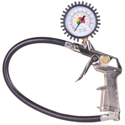 BRIXO Luftaufblaspistole - Manometer, Flexibler Schlauch, 10 Bar BRIXO Luftaufblaspistole - Manometer, Flexibler Schlauch, 10 Bar