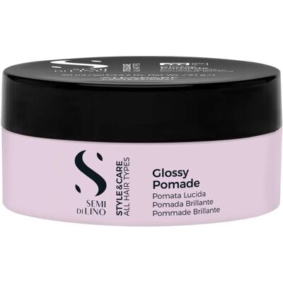 Alfaparf Milano Semi di Lino Style&Care Glossy Pomade - Pomada brilhante, Fixação forte Alfaparf Milano Semi di Lino Style&Care Glossy Pomade - Pomada brilhante, Fixação forte