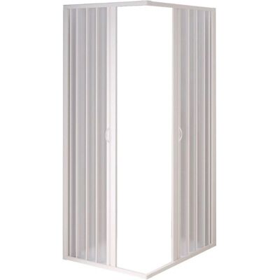 Forte - Mampara de ducha de PVC reversible 110x110cm H185cm Forte - Mampara de ducha de PVC reversible 110x110cm H185cm