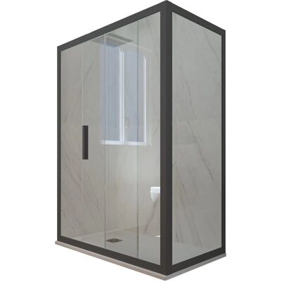 Forte Deco Duo Mampara de ducha 80x100cm Reversible - Mampara de ducha Forte Deco Duo Mampara de ducha 80x100cm Reversible - Mampara de ducha