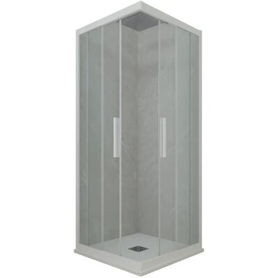 Forte Mampara de Ducha - Reversible, Cristal 6mm, 70x70cm Forte Mampara de Ducha - Reversible, Cristal 6mm, 70x70cm