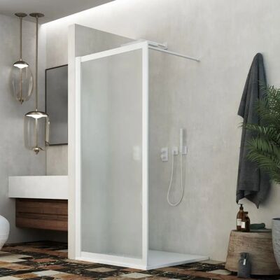 Forte Beatrix Panel de Ducha Walk-In Blanco - Mampara Forte Beatrix Panel de Ducha Walk-In Blanco - Mampara