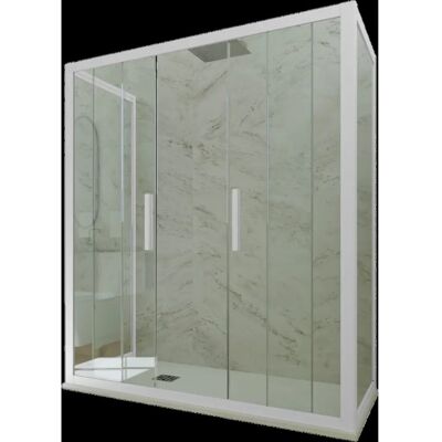 Forte - Mampara de ducha 3 lados reversible 90x160 cm - Made in Italy Forte - Mampara de ducha 3 lados reversible 90x160 cm - Made in Italy