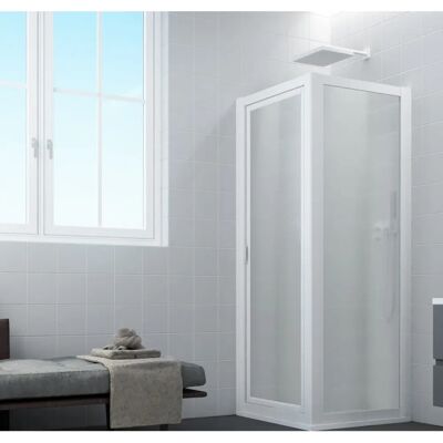 Forte Sigma Duo Mampara de Ducha - 80x105 - Blanco Forte Sigma Duo Mampara de Ducha - 80x105 - Blanco