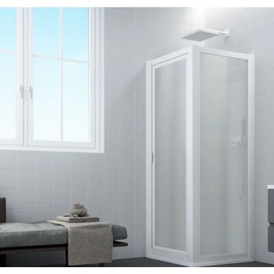 Forte Sigma Duo 90x80 Mampara de Ducha Blanca Forte Sigma Duo 90x80 Mampara de Ducha Blanca