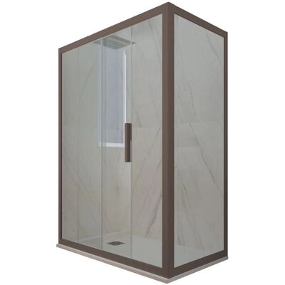 FORTE - Mampara de ducha reversible 70x100 cm - Chocolate FORTE - Mampara de ducha reversible 70x100 cm - Chocolate