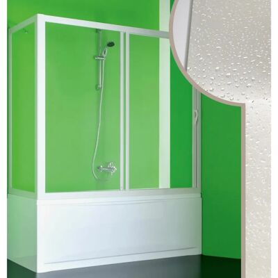 Forte - Mampara de bañera ajustable - Blanco - Mampara de ducha Forte - Mampara de bañera ajustable - Blanco - Mampara de ducha