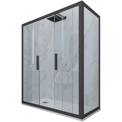 Forte Reversible Mampara de ducha 70x120cm - Vidrio y PVC Forte Reversible Mampara de ducha 70x120cm - Vidrio y PVC