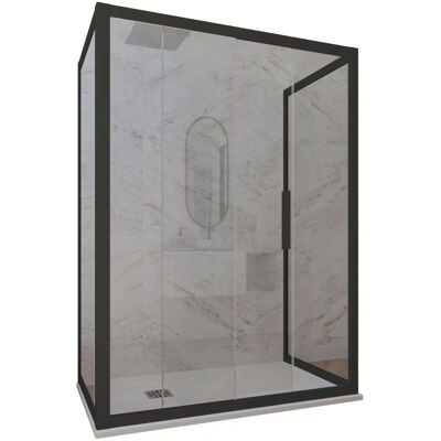 Forte Mampara de ducha 3 lados reversible - Made in Italy Forte Mampara de ducha 3 lados reversible - Made in Italy