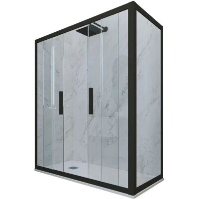 Forte Paroi de Douche Noire Mate 90x140cm Réversible Glam Duo - Publicité Forte Paroi de Douche Noire Mate 90x140cm Réversible Glam Duo - Publicité