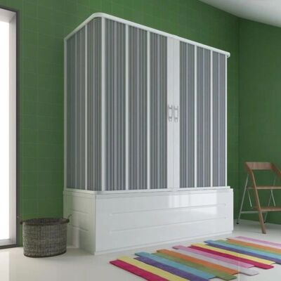 Box doccia Flex PVC per vasca - 3 lati, Bianco, 70x170 cm Box doccia Flex PVC per vasca - 3 lati, Bianco, 70x170 cm