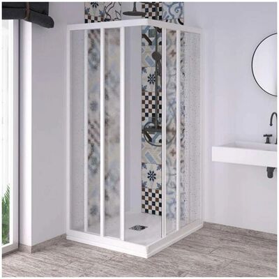 FORTE - Acril - Profili PVC bianchi - 100x100 - Box doccia FORTE - Acril - Profili PVC bianchi - 100x100 - Box doccia