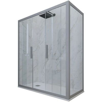 Forte Plata Glam Duo 90x160cm Mampara de Ducha Reversible Forte Plata Glam Duo 90x160cm Mampara de Ducha Reversible